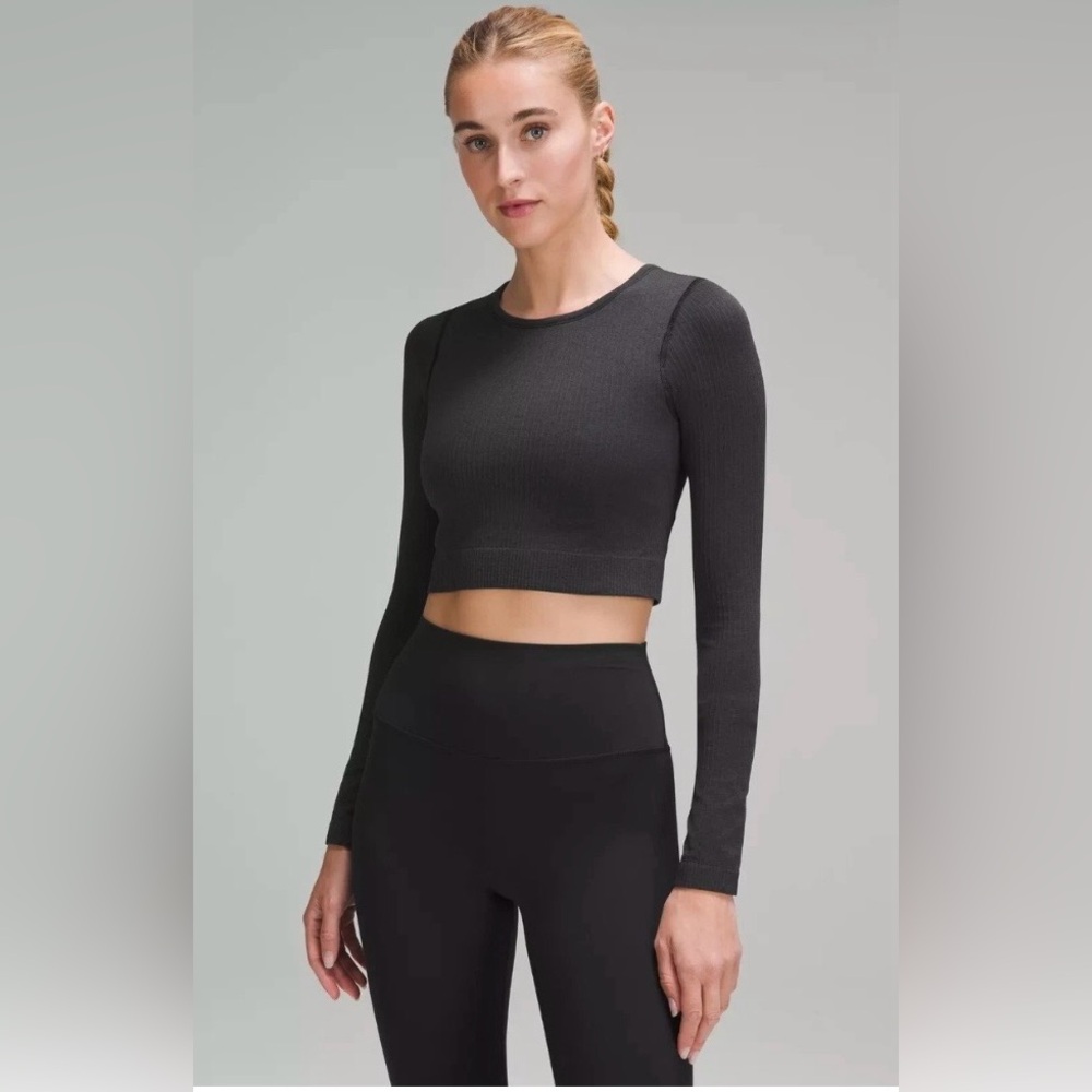 Lululemon Women's Gray Ebb to Street Long-Sleeve Shirt size:2